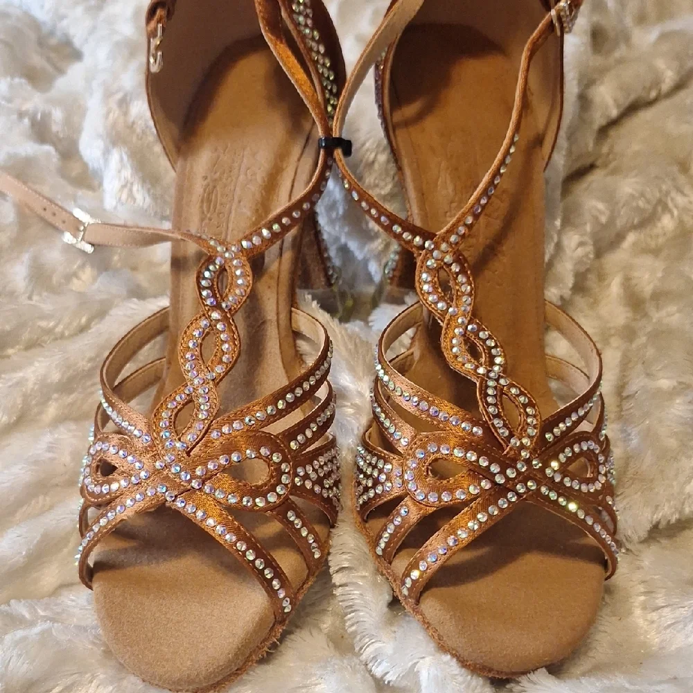 Professional Latin Ballroom Dance Shoes 3" Heels - Picture 11 of 12